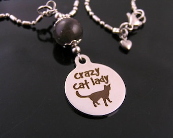 Crazy Cat Lady Necklace with Cats Eye Chrysoberyl, N1317