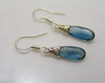 Blue Kyanite Earrings, Handmade, E2420