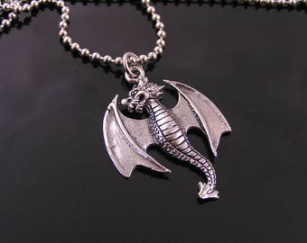 Dragon Necklace, Gothic Jewelry, Gifts for Him, Gift for Dads, Australian Sellers, Stainless Steel Necklace, Biker Jewelry, N1414