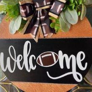Football welcome sign, Fall, Football, Door hanger, Football season, Football fan, Fall door hanger,