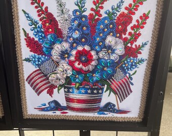 Rouge, blanc et bleu, 4 juillet, fête du Travail, Memorial Day, décoration patriotique