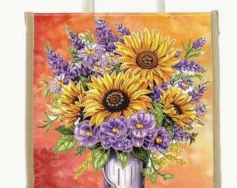 Tote Bag, Reusable Tote Bag, Reusable Shopping Tote, Carry All Bag, Sunflower Tote Bag, Top Handle Bag, Mother's Day, Unique Gift for Mom