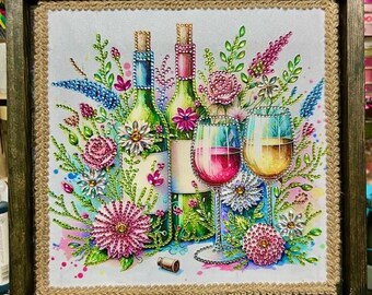 Art du vin, cadeau de vin, cadeau immobilier, cadeau de pendaison de crémaillère, cadeau unique, art de diamant de vin, cadeau de fête des mères, art de chambre de bar, art de cave à vin