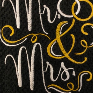 Mr. and Mrs. Embroidered Kitchen Towel image 4