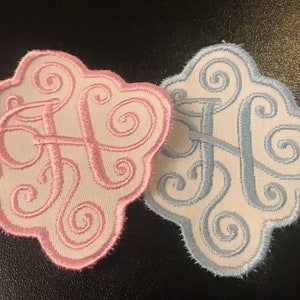 Iron On/Sew On Monogram Applique Patch image 7