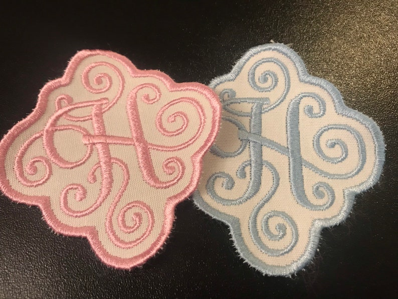 Iron On/Sew On Monogram Applique Patch image 7