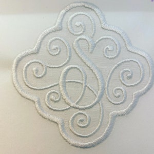 Iron On/Sew On Monogram Applique Patch image 2