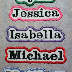 Personalized Embroidered Iron On Name Patch