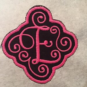 Iron On/Sew On Monogram Applique Patch image 4