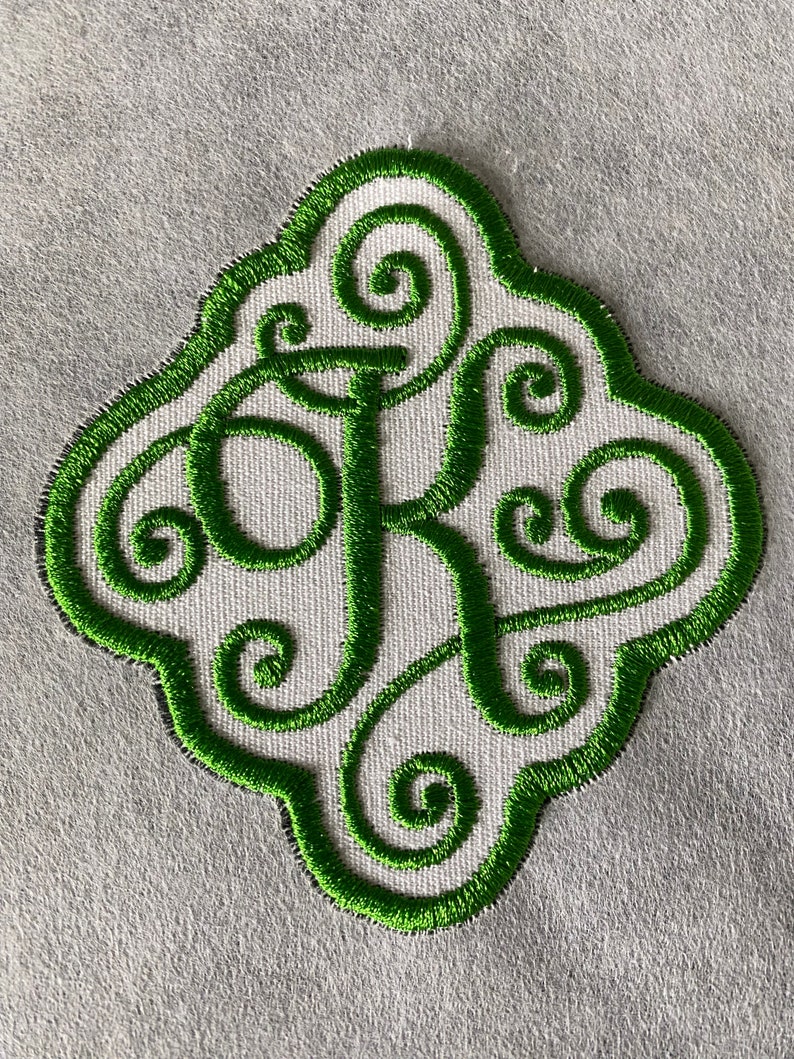 Iron On/Sew On Monogram Applique Patch image 8