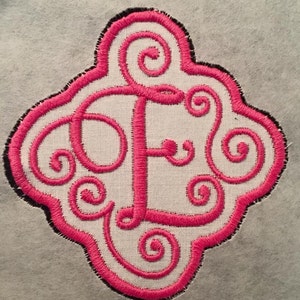 Iron On/Sew On Monogram Applique Patch image 3