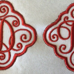 Iron On/Sew On Monogram Applique Patch image 6