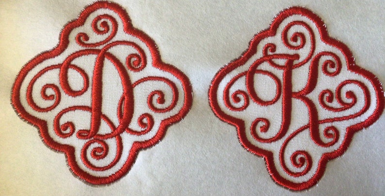 Iron On/Sew On Monogram Applique Patch image 6