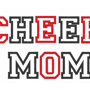 Cheer Mom Applique Machine Embroidery Design 017