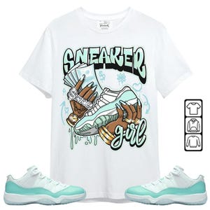 Jordan 11 Igloo Sneaker Match, 11 Low Women's Sneaker Match Shirts - Sneaker Girl Money Doodle