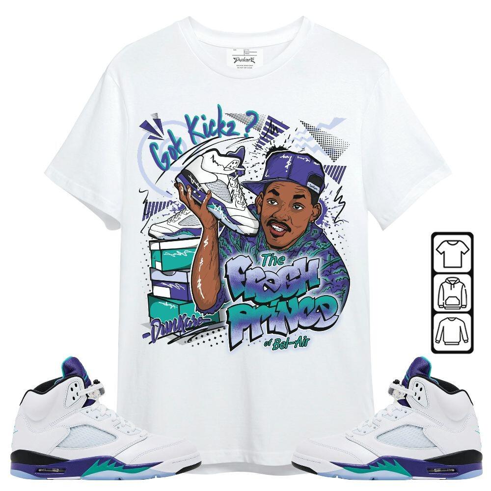 Shirt To Match Air Jordan Retro Grape 5s - Fresh Sneaker 90s Sneaker Matching Shirt