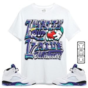 Shirt To Match Jordan Retro Grape 5s - Graffiti Loyalty Out Value
