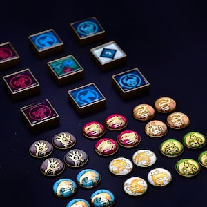 Blood Rage clan tokens | Bear | Serpent | Wolf | Raven | Stag | Ram | Pillage | game pieces upgrade for Blood Rage