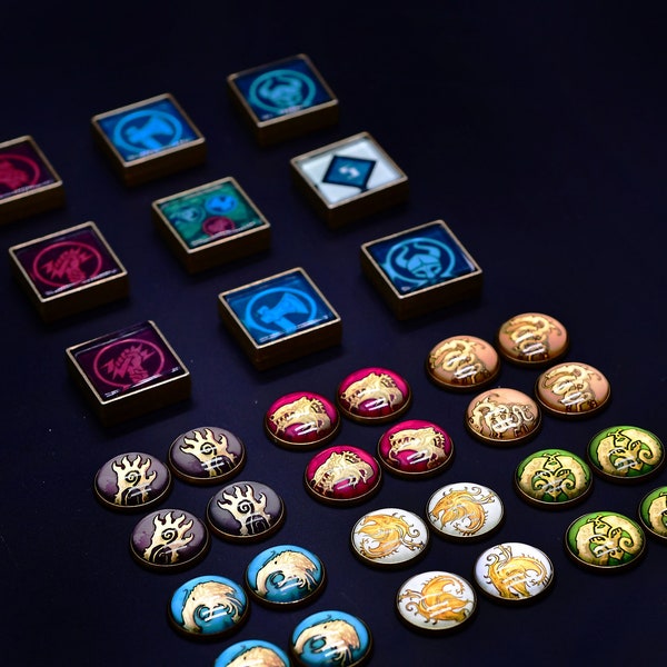 Blood Rage Acrylic Clan Tokens | Game Upgrade
