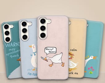 Ente Handyhülle Tier Meme Silly Goose Cover für Samsung Galaxy S25, S24FE, S23, A55, A36, A26, iPhone 17, 16 Pro, 15 Pixel 10, 9, 8