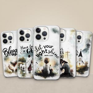 Jesus Inspired Phone Case Biblical Verse Cover for iPhone 17, 16 Pro, 15, 14, 13 Samsung S25, S24FE, A55, A36, A26 Pixel 10, 9, 8, 7