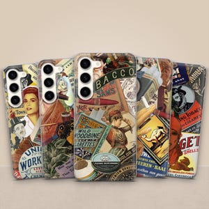Vintage Tobacco Collage Phone Case: Cuba Vibes Art