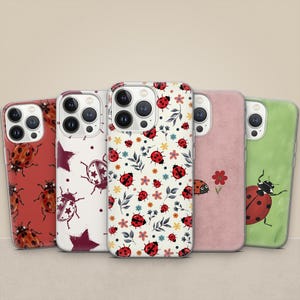 Cute Ladybug Phone Case Polka Dot Ladybird Insect Bug Cover for iPhone 17, 16 Pro, 15, 14, 13 Samsung S25, S24FE, A55, A36, A26 Pixel 10, 9