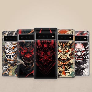 Custodia per telefono Oni Devil Custodia per demone giapponese per Pixel 9, 9 XL, 8Pro, 8A, 7, 7A, 6, iPhone 16, 15, 14, 13, Samsung S25, S24FE, A55, A26