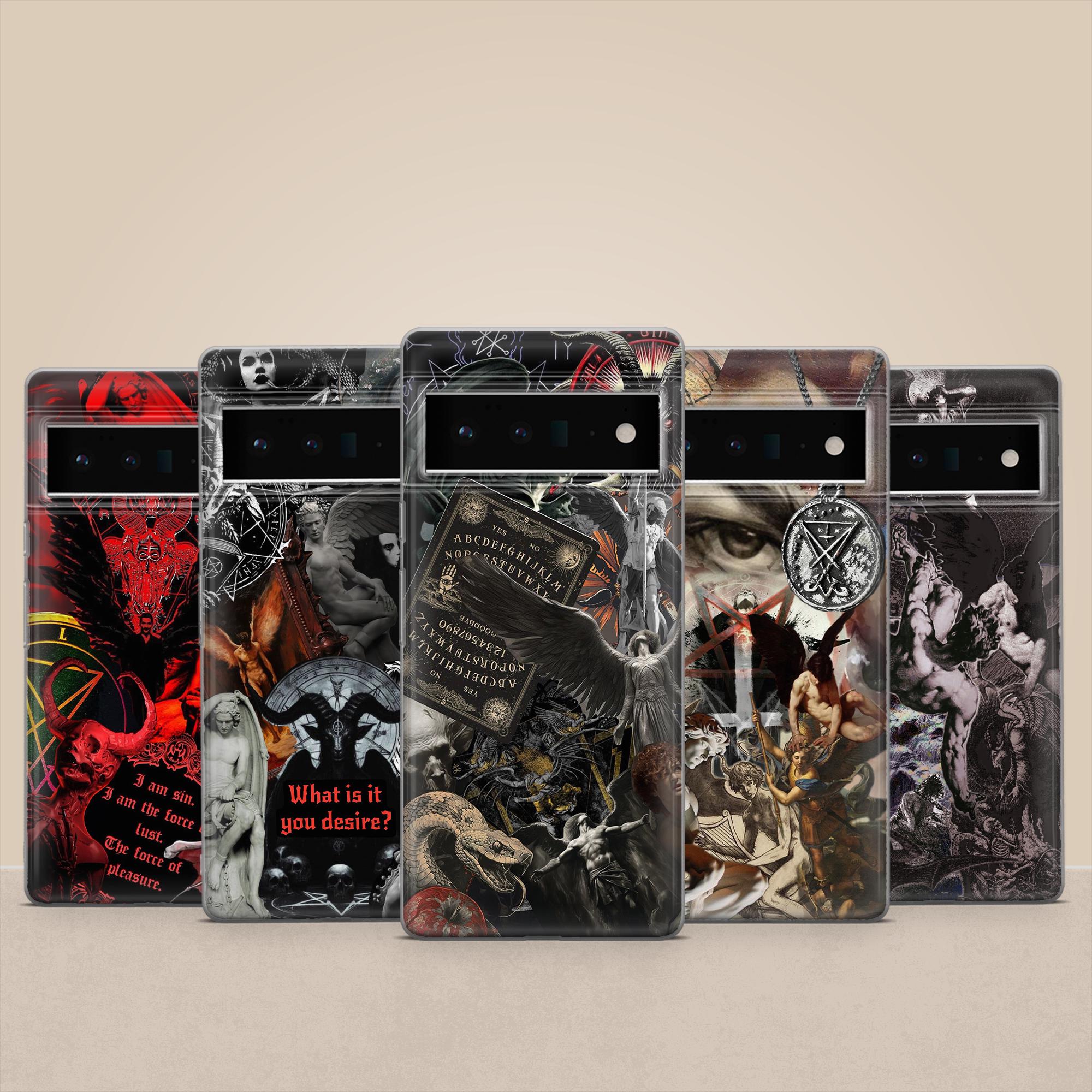 Fallen Angel Phone Case Lucifer Devil Cover for Pixel 10, 9 Pro, 8Pro, 8A, 7, 7A, iPhone 17, 16 Pro, 15, Samsung S25, S24FE, A55, A26