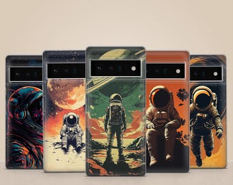 Astronaut Phone Case Cosmic Adventure Cover for Pixel 10, 9 Pro, 8Pro, 8A, 7, 7A, iPhone 17, 16 Pro, 15, Samsung S25, S24FE, A55, A26