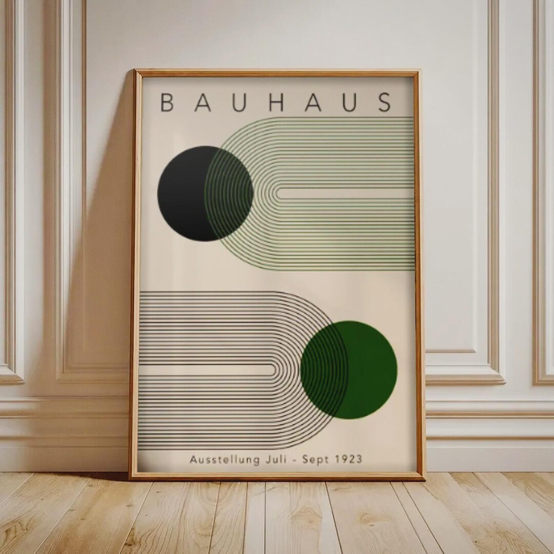 Bauhaus Print, Geometric Abstract Art Poster, Mid Century Modern Wall ...