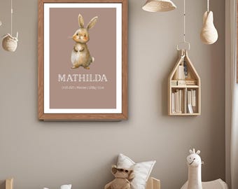 Personalized birth board, personalized baby gift, gift for birth, keepsake birth, wall picture birth baby