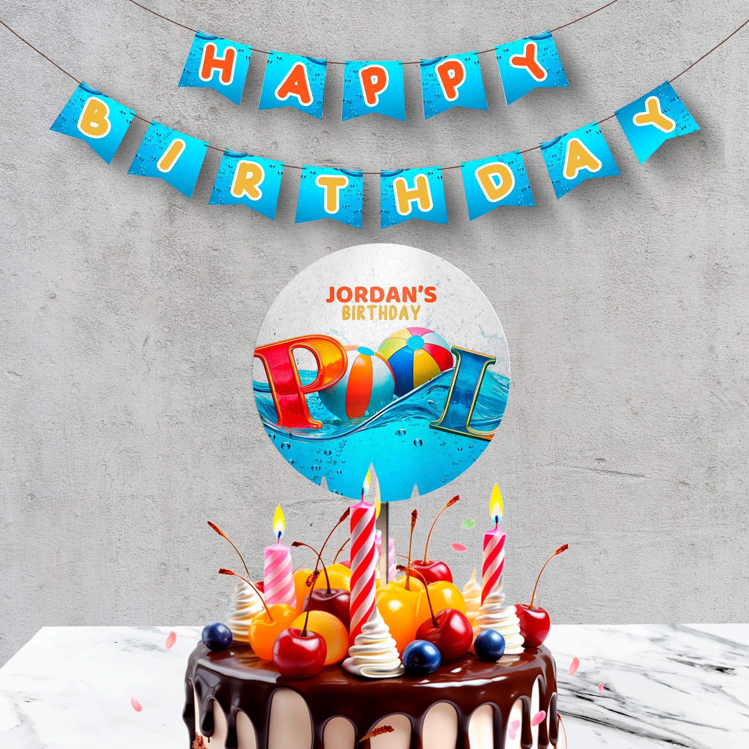 Editable BBQ & Pool Party Bundle, Summer Party Decorations, Cool Custom ...