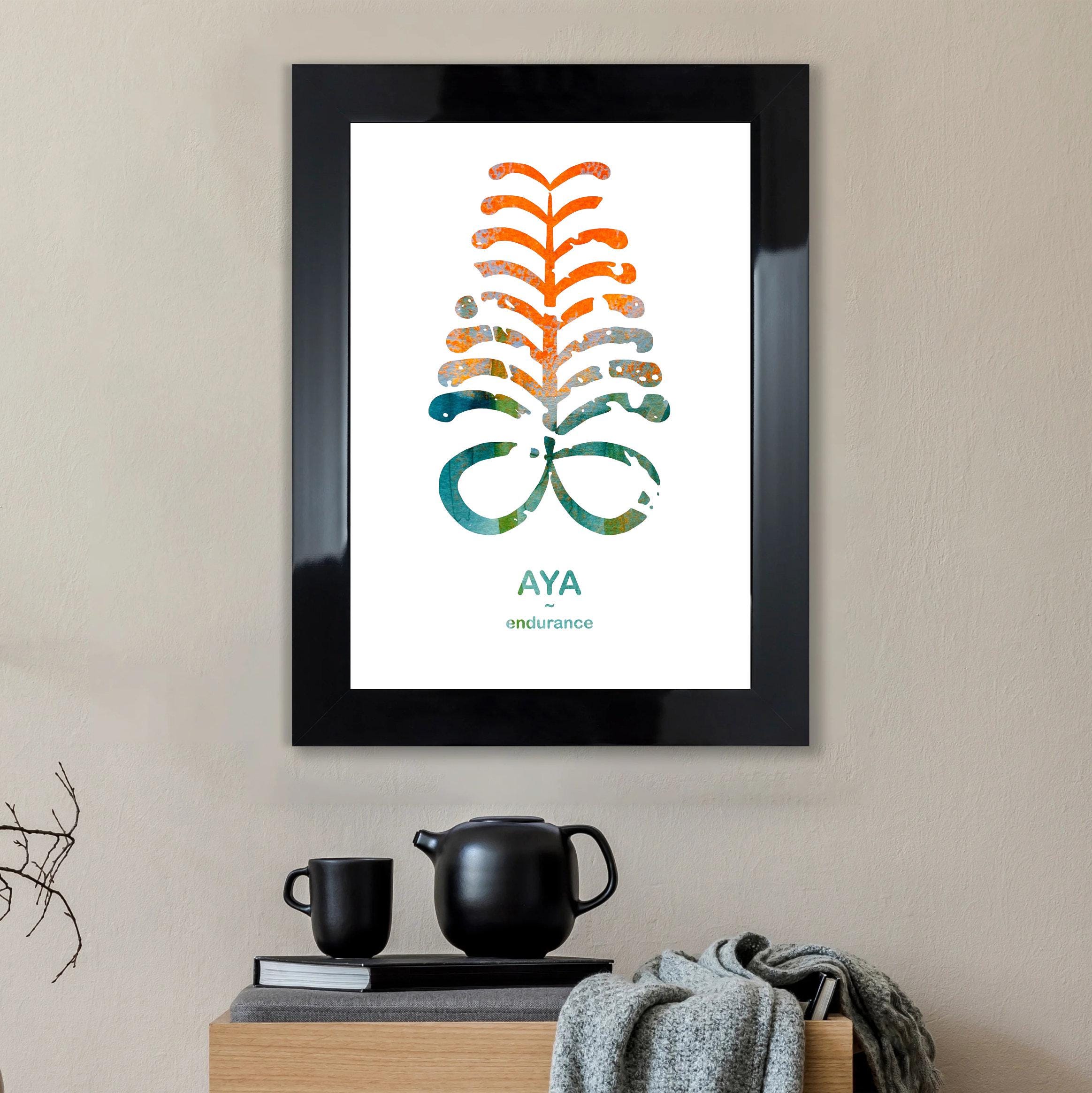 Adinkra Symbol Art Print: AYA - West African Decor - Etsy