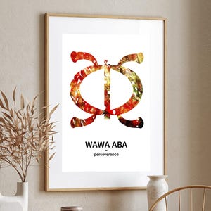 Adinkra Symbol Paper Print, West African Wall Art, African Symbols Art, Africa Adinkra Design Print UK, Modern African Prints, Ghana Art