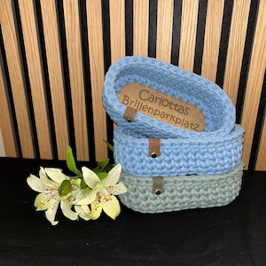 Crocheted glasses holder, glasses parking space | Cotton glasses tray | Handmade glasses storage | Gift for glasses wearers image 3