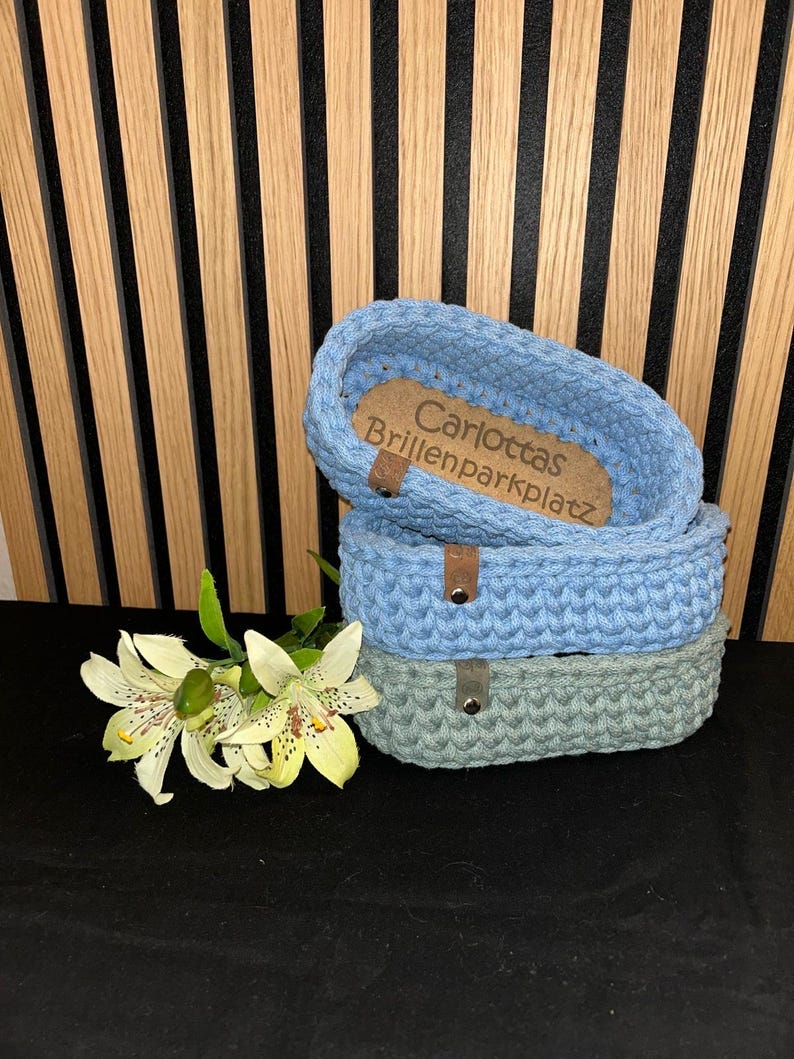 Crocheted glasses holder, glasses parking space | Cotton glasses tray | Handmade glasses storage | Gift for glasses wearers image 3