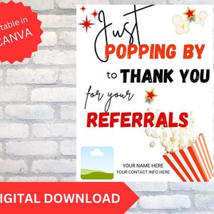 デジタル ダウンロード ご紹介へのお礼にちょっと立ち寄りました ポップバイ タグ - Canva で編集!!