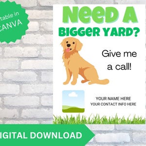 Descarga digital ¿Necesitas una etiqueta Pop-By para un patio más grande? ¡Edítala en Canva!