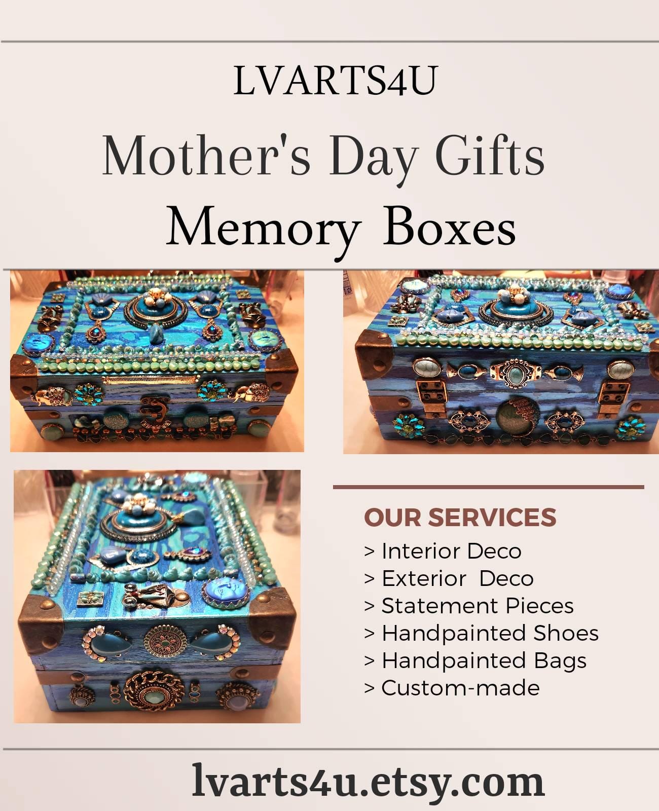 Hand Painted/ Beaded Memory Boxes - Etsy