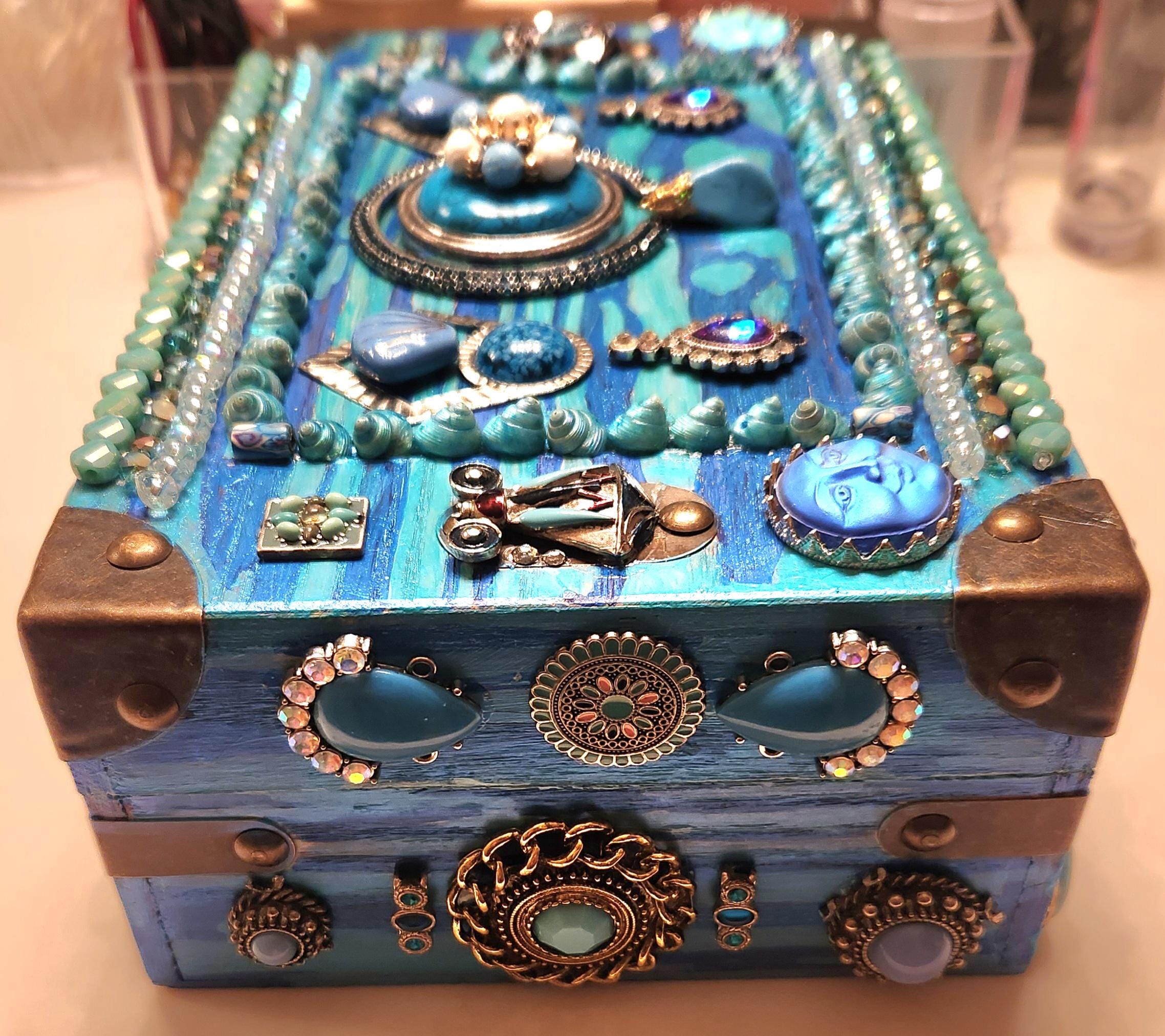 Hand Painted/ Beaded Memory Boxes - Etsy