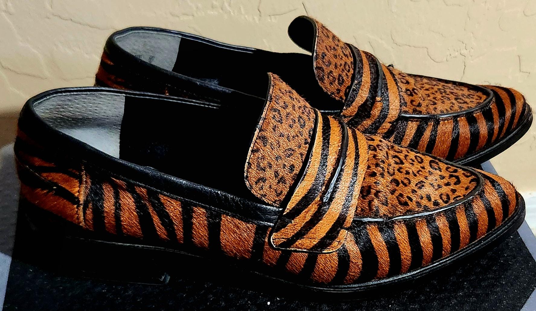 Franco Sarto Leopard/Tiger Print Loafers