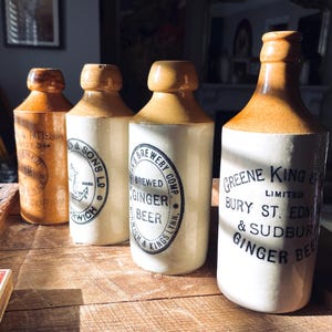 Vintage Ginger Beer Stoneware Bottles C1900s (bullard and Sons