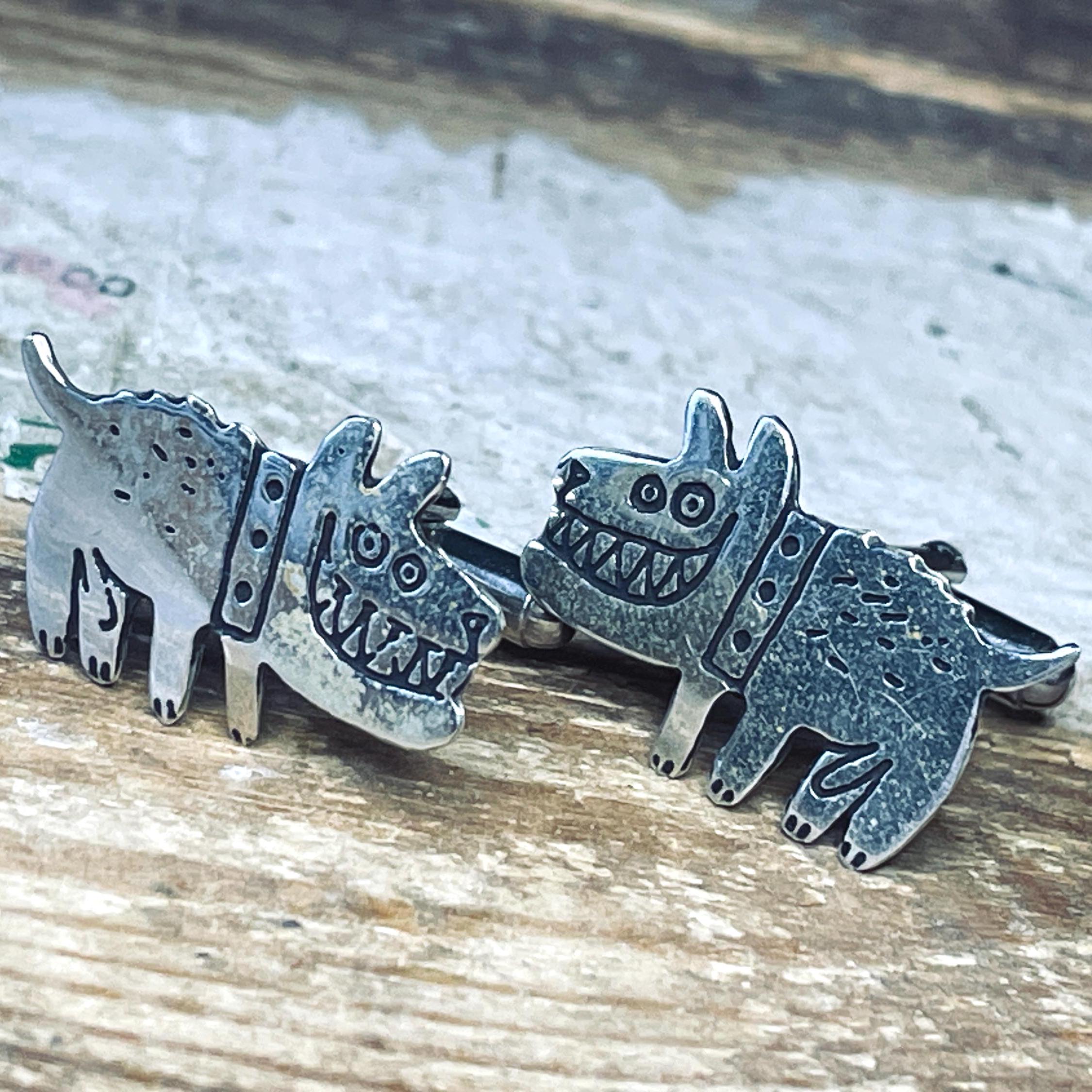 Vintage Daryl Harber Silver Dog Cufflinks, Signed by Maker - Etsy