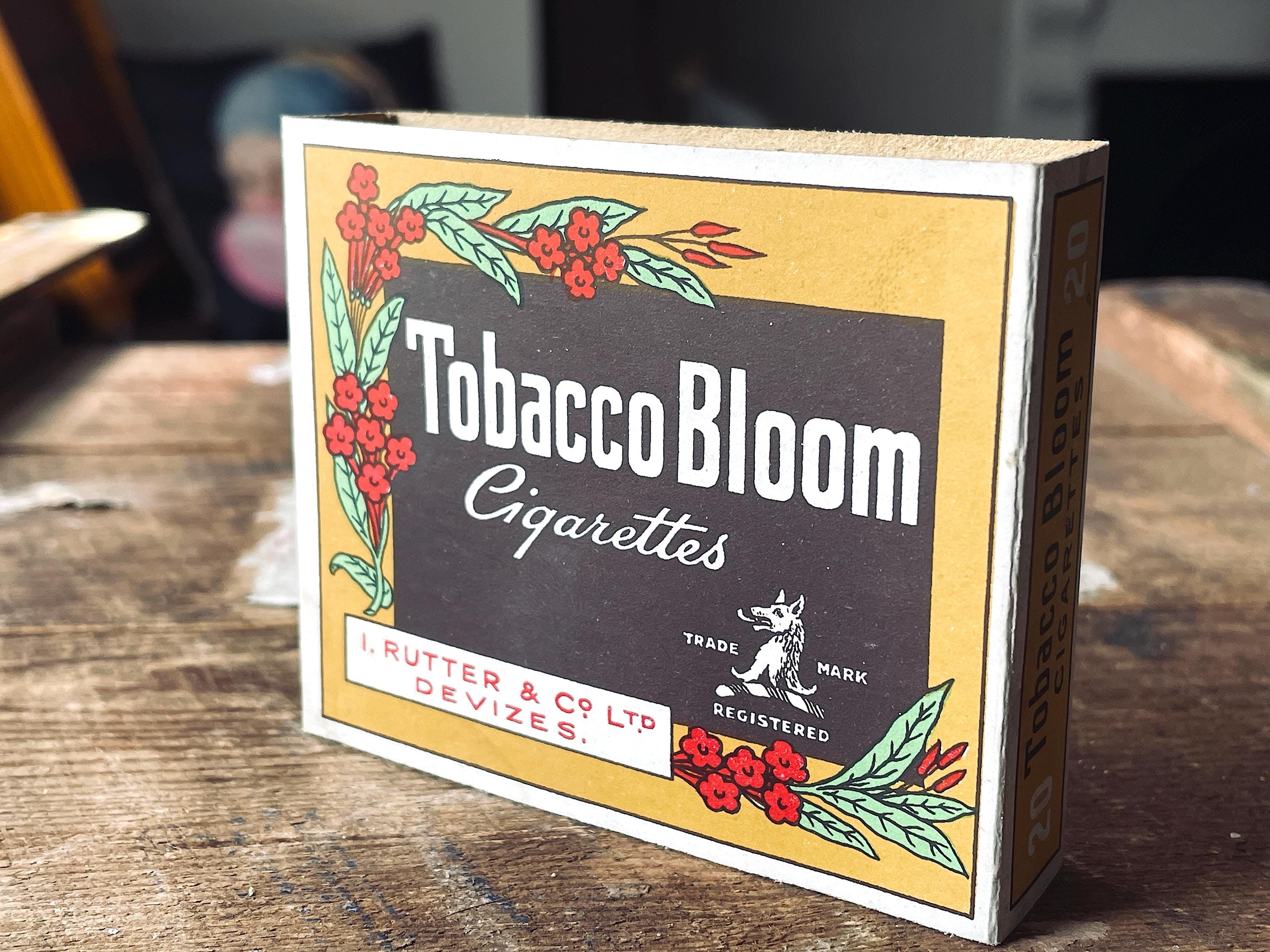 Vintage 1930s Tobacco Bloom Cigarette Packet Sleeve, I. Rutter & Co Ltd