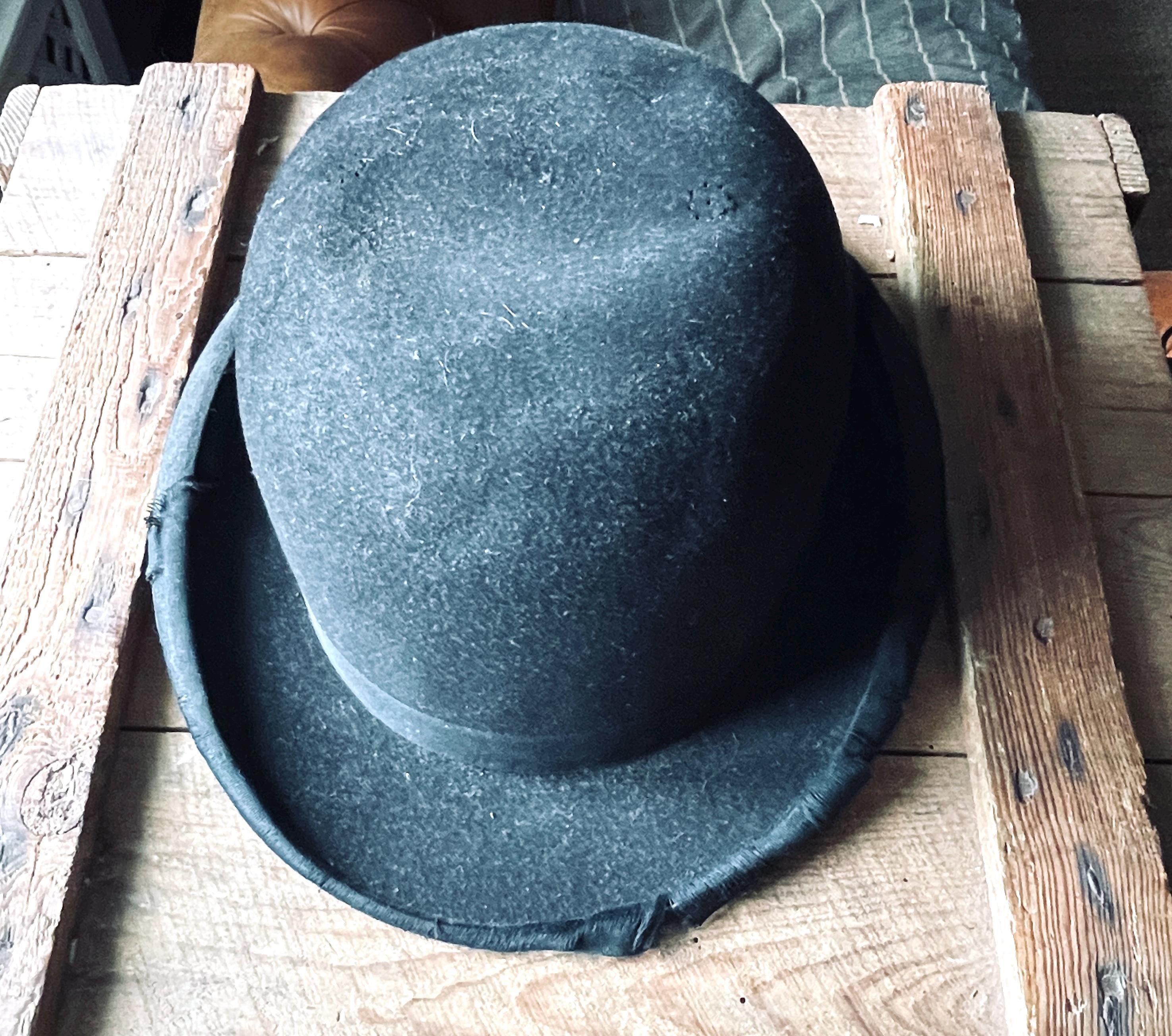 Vintage Bowler Hat. Size 7 1/8 - Etsy UK