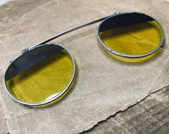 Vintage Aviation Anti-Glare Clip on Lenses, 1930s-40s