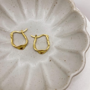 Gold Hoop Earrings, 18k Plated Gold, Sterling Silver 925, Gift for Her
