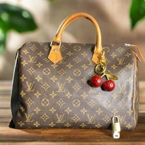 Authentic Louis Vuitton Speedy 30 LV Monogram Satchel Bag Vintage