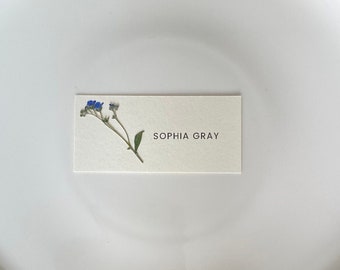 Pressed Floral Wedding Seat Cards